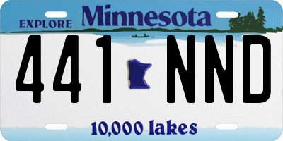 MN license plate 441NND