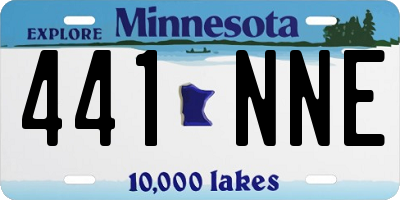 MN license plate 441NNE