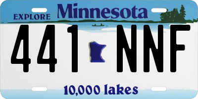 MN license plate 441NNF