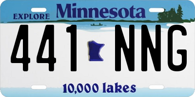 MN license plate 441NNG