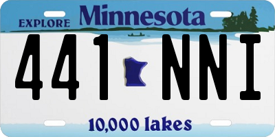 MN license plate 441NNI
