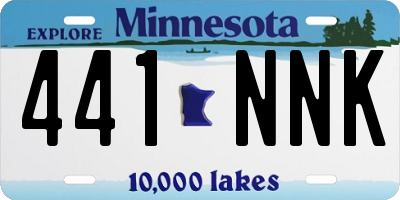 MN license plate 441NNK