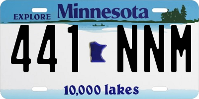 MN license plate 441NNM