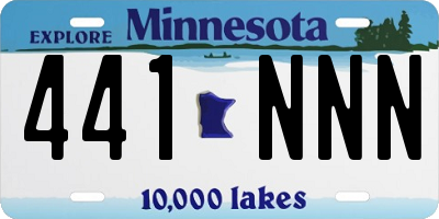 MN license plate 441NNN