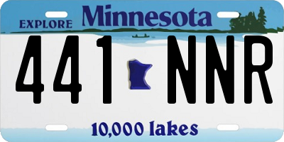 MN license plate 441NNR