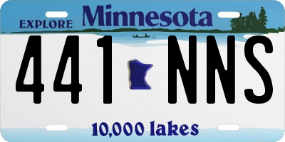 MN license plate 441NNS