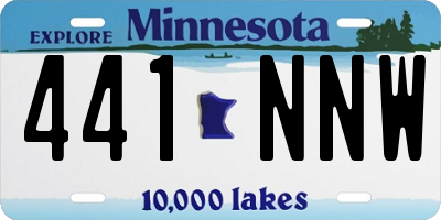 MN license plate 441NNW