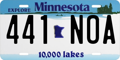 MN license plate 441NOA