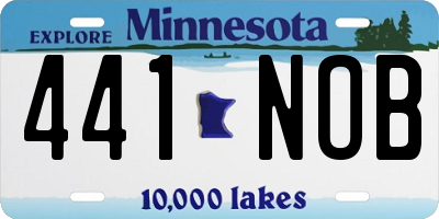 MN license plate 441NOB