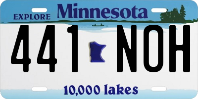 MN license plate 441NOH