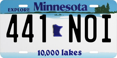 MN license plate 441NOI