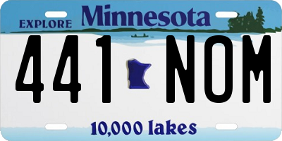 MN license plate 441NOM
