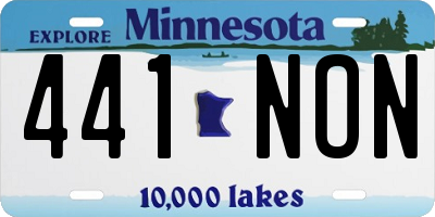 MN license plate 441NON