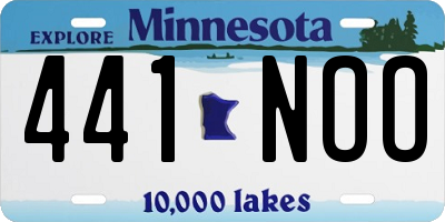 MN license plate 441NOO