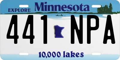MN license plate 441NPA