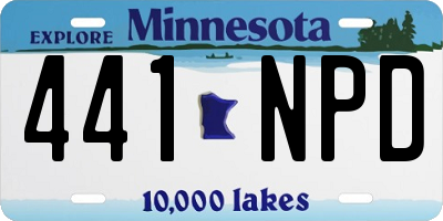 MN license plate 441NPD
