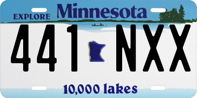 MN license plate 441NXX