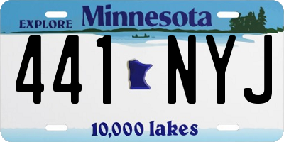 MN license plate 441NYJ