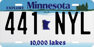 MN license plate 441NYL