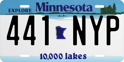 MN license plate 441NYP