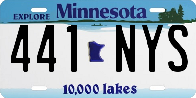 MN license plate 441NYS