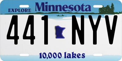 MN license plate 441NYV