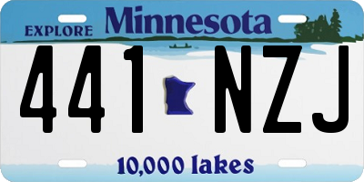MN license plate 441NZJ