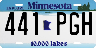 MN license plate 441PGH