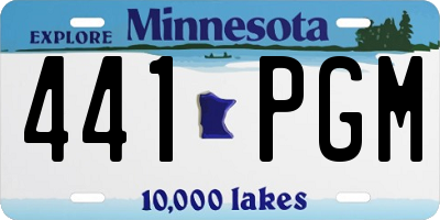 MN license plate 441PGM