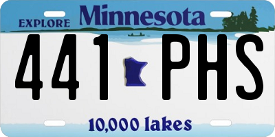 MN license plate 441PHS
