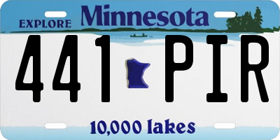 MN license plate 441PIR