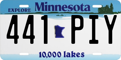 MN license plate 441PIY