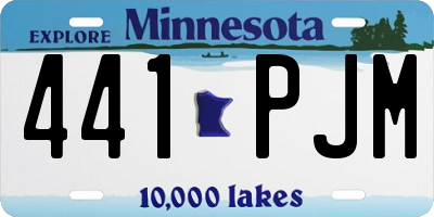 MN license plate 441PJM