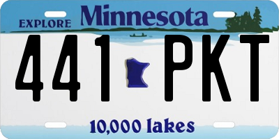 MN license plate 441PKT