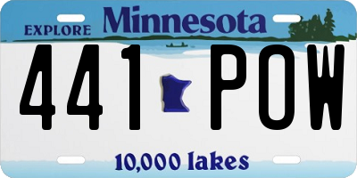 MN license plate 441POW
