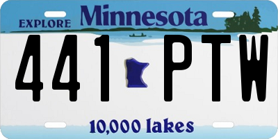 MN license plate 441PTW