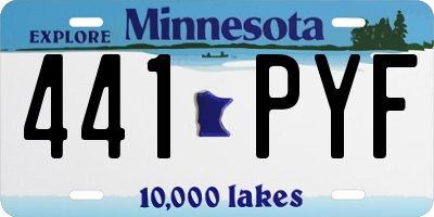 MN license plate 441PYF