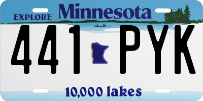 MN license plate 441PYK