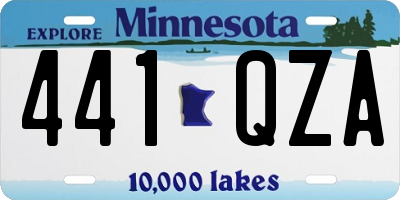 MN license plate 441QZA