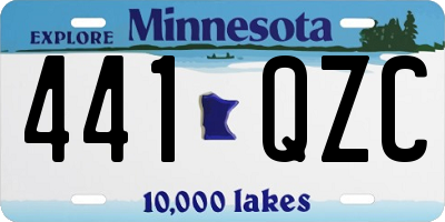MN license plate 441QZC