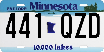 MN license plate 441QZD