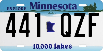MN license plate 441QZF