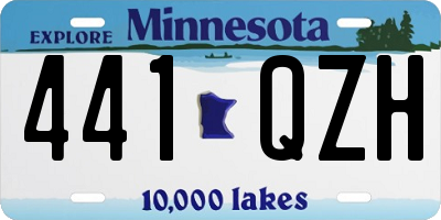 MN license plate 441QZH