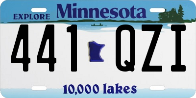 MN license plate 441QZI