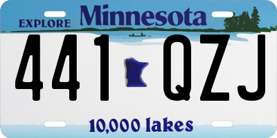 MN license plate 441QZJ