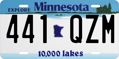 MN license plate 441QZM