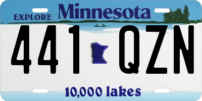 MN license plate 441QZN