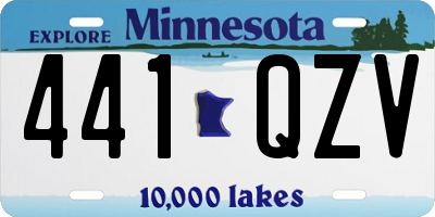 MN license plate 441QZV