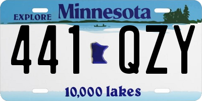 MN license plate 441QZY