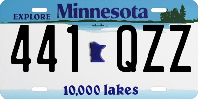 MN license plate 441QZZ